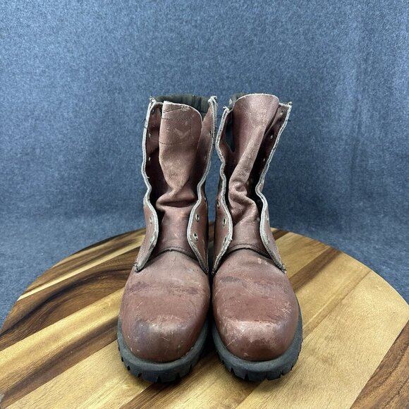 Vtg 70s Browning Arms Co Brown Leather Lace Up Work Boots‎ USA Made Vibram Sz 8A main image 5